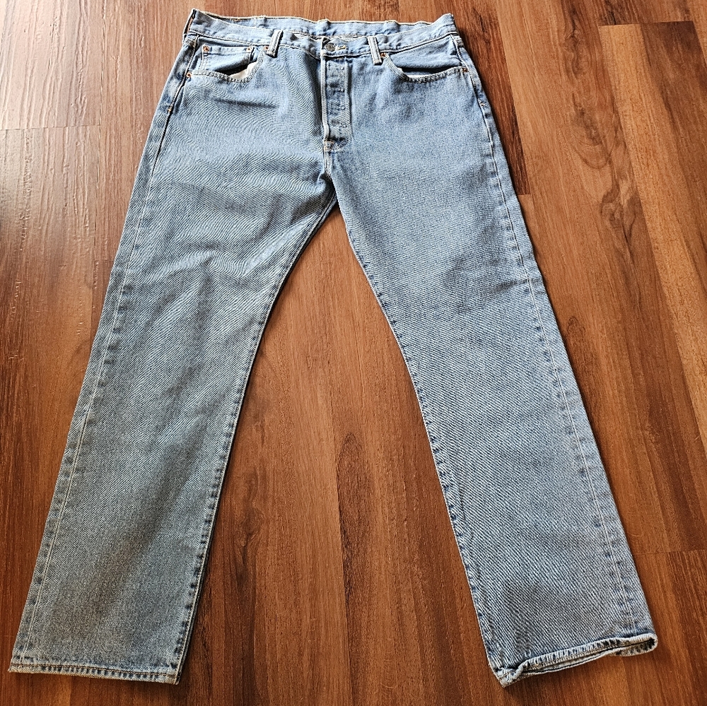Mens levis 501 button fly jeans